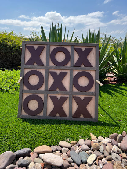 GIANT TIC TAC TOE STAINED STAND UP 3FT BOARD GAME