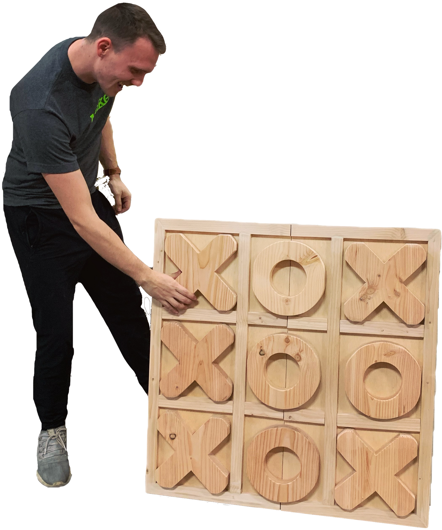 Giant Tic Tac Toe Board Stand up 3FT Wood GAME