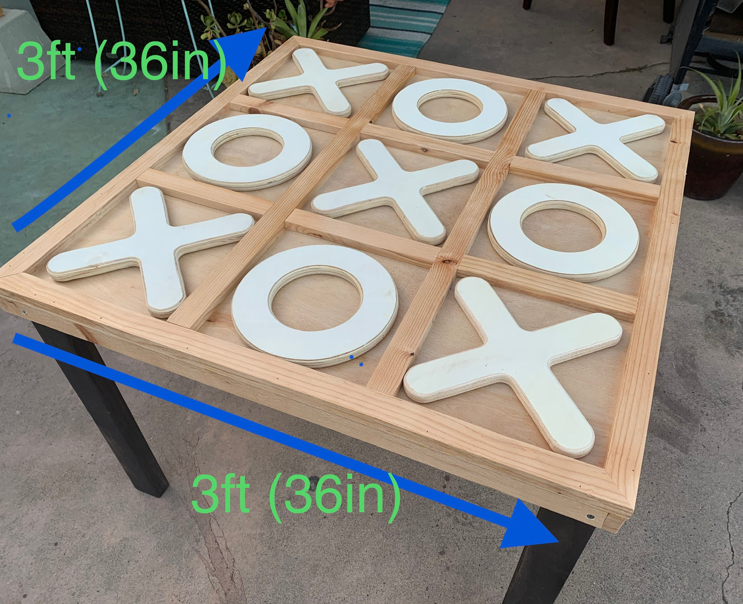 GIANT Tic-Tac-Toe 3ft Table Board Game