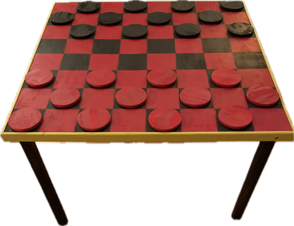 GIANT CHECKERS BOARD GAME TABLE