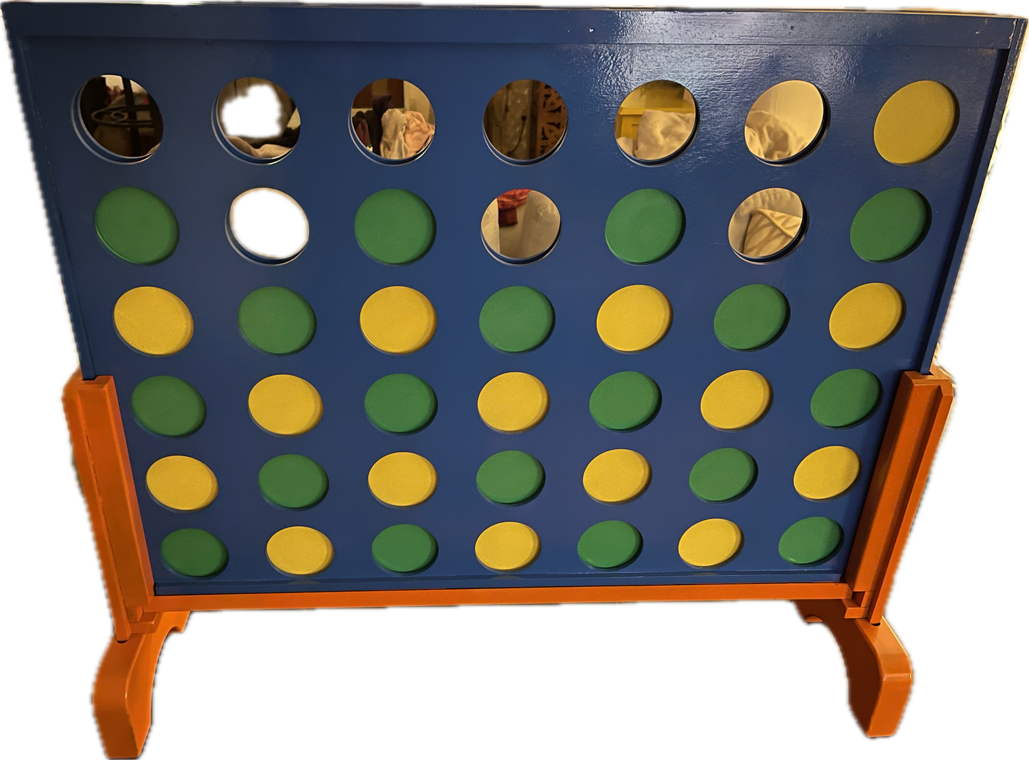 JUMBO GIANT CONNECT FOUR IN A ROW LAWN GAME WOOD 4FT X 4FT