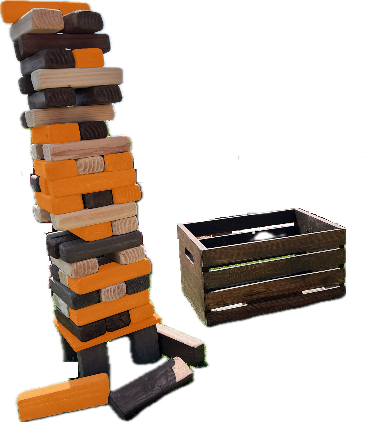 GIANT TOWER GAME STAINED + CRATE & STAND