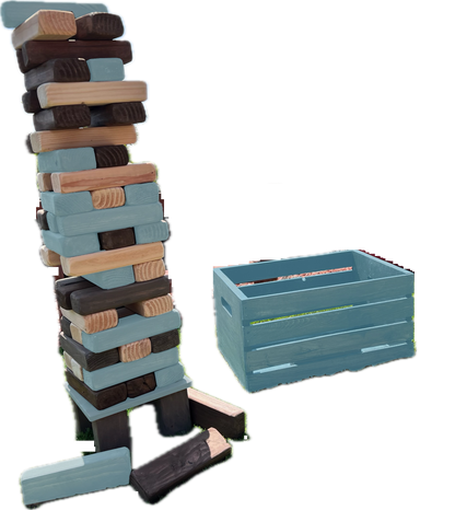 GIANT TOWER GAME STAINED + CRATE & STAND