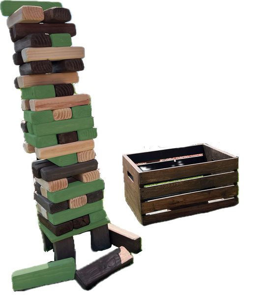 GIANT TOWER GAME STAINED + CRATE & STAND